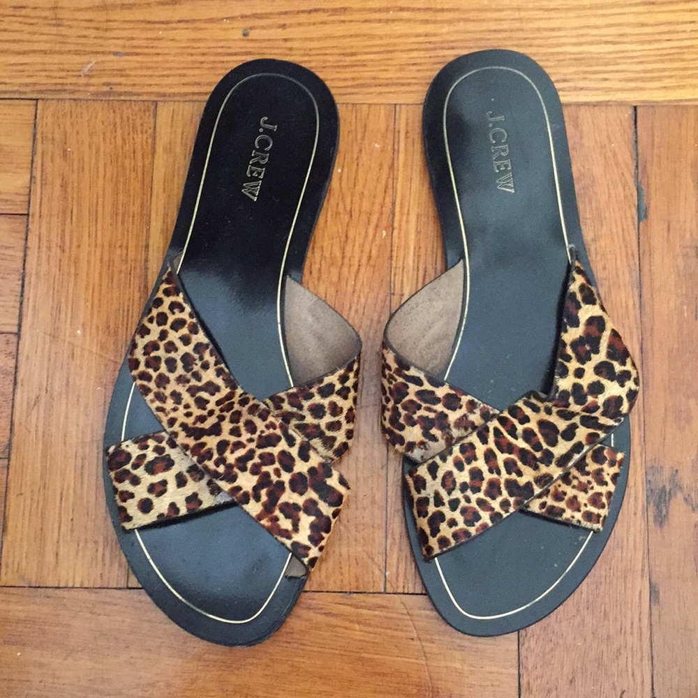 J.CREW cheetah print sandals